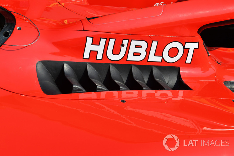 Ferrari SF71H detalle de ventilación de la carrocería