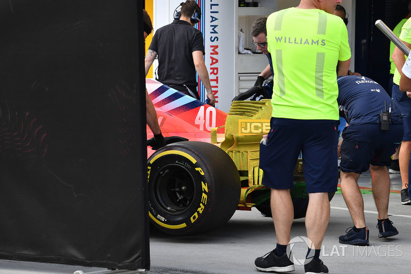 Robert Kubica, Williams FW41, con parafina detrás de los paneles
