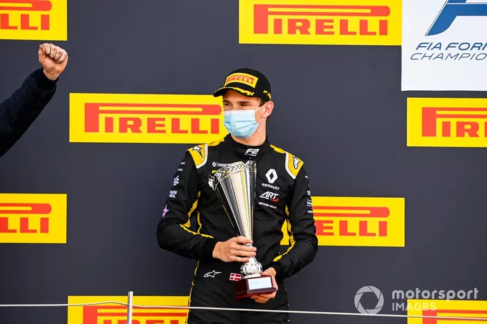 Podio:  segundo lugar Christian Lundgaard, ART Grand Prix