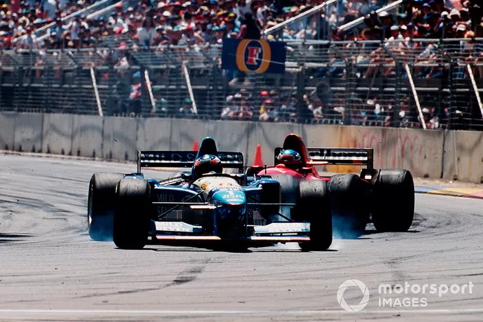 Michael Schumacher, Benetton B195 Renault, Jean Alesi, Ferrari 412T2