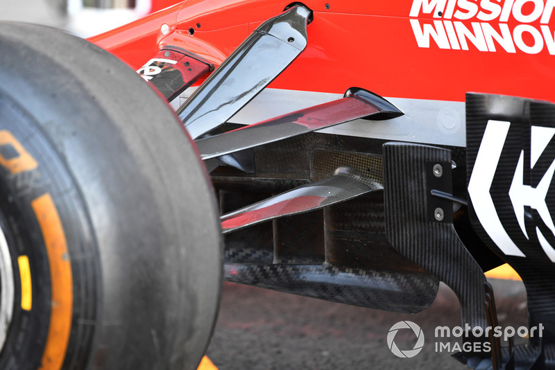 Ferrari SF71H front suspension and aero detail 