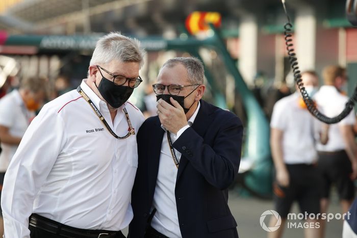 Ross Brawn, director general de deportes de motor, y Stefano Domenicali, director general de la Fórmula 1