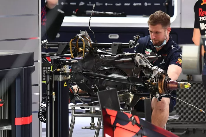 Red Bull Racing RB16B brake drum detail