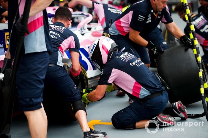 Práctica de parada en boxes de Racing Point