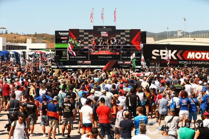 Chaz Davies, Aruba.it Racing-Ducati Team, Jonathan Rea, Kawasaki Racing Team, Michael van der Mark, Pata Yamaha