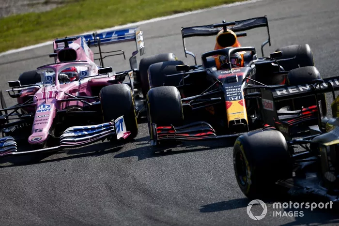 Sergio Pérez, Racing Point RP20, Max Verstappen, Red Bull Racing RB16