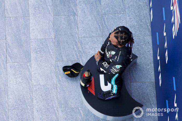 Podio: tercer lugar Lewis Hamilton, Mercedes-AMG F1
