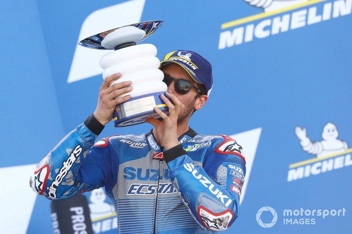 Podio: Ganador Alex Rins, Team Suzuki MotoGP