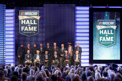 Members of the NASCAR Hall of Fame pose for a picture