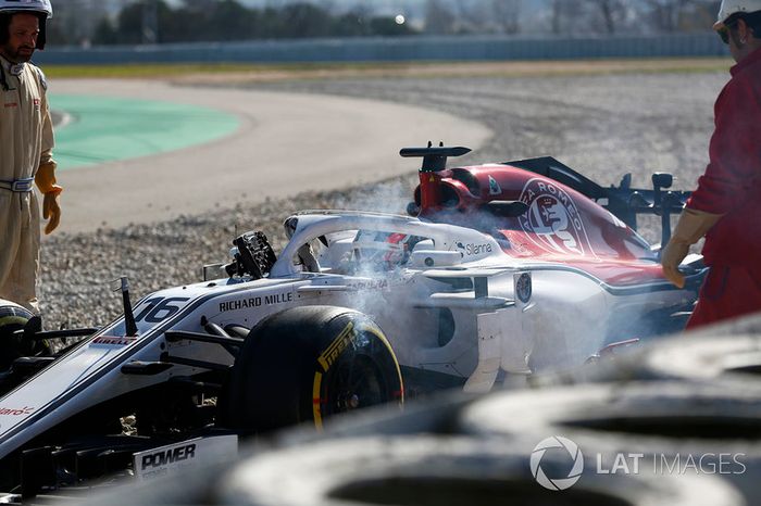Choque de Charles Leclerc, Alfa Romeo Sauber C37