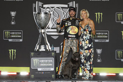 2017 champion Martin Truex Jr., Furniture Row Racing Toyota, with girlfriend Sherry Pollex