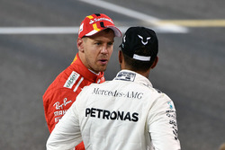 Sebastian Vettel, Ferrari et Lewis Hamilton, Mercedes AMG F1