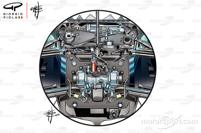 Mercedes W09 front suspension