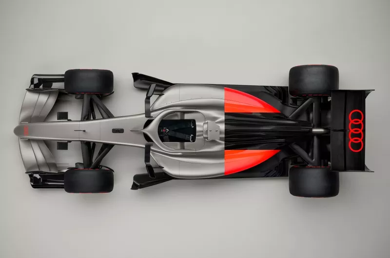 La livrée du concept RS26 de l'Audi F1 Team