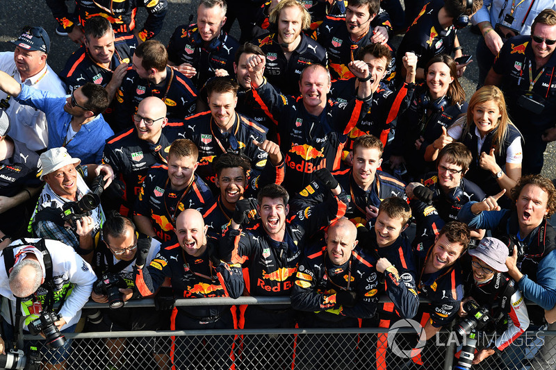 Red Bull Racing celebrate in parc ferme