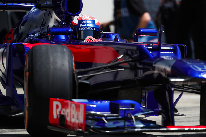 Marc Marquez, tests the Toro Rosso F1 car