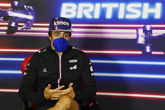 Fernando Alonso, Alpine F1, en la  conferencia de prensa