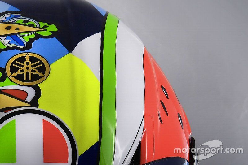 El casco de Valentino Rossi, Yamaha Factory Racing, para Misano
