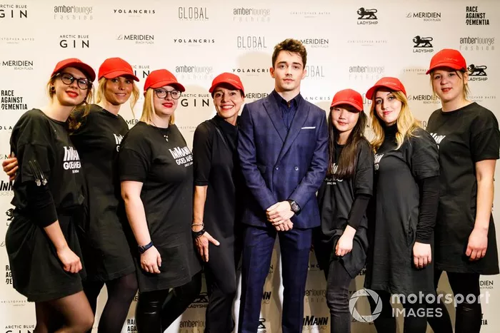 Charles Leclerc, Ferrari, all'Amber Lounge fashion show