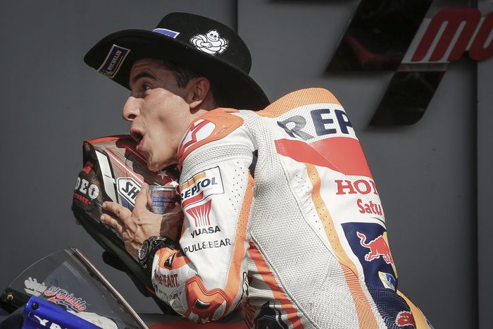 Ganador Marc Márquez, Repsol Honda Team en parc ferme