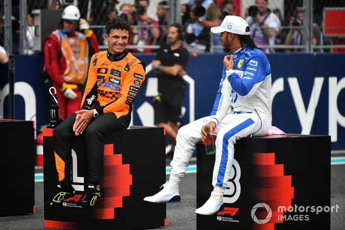 Lewis Hamilton, Ferrari, Lando Norris, McLaren