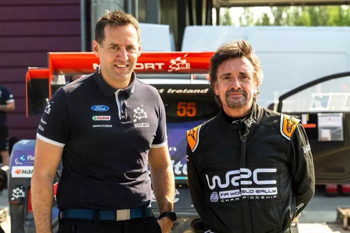 Rich Millener, Team principal M-Sport Ford Rally with Richard Hammondare
