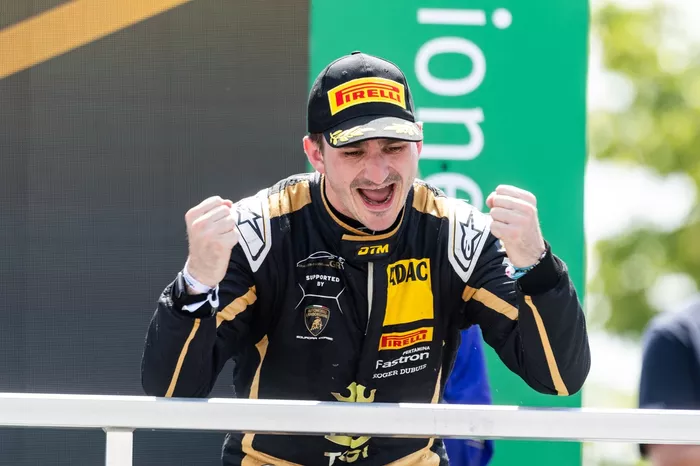 Podium: Race winner Jordan Pepper, Grasser Racing Team