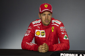 Sebastian Vettel, Ferrari SF71H in the Press Conference
