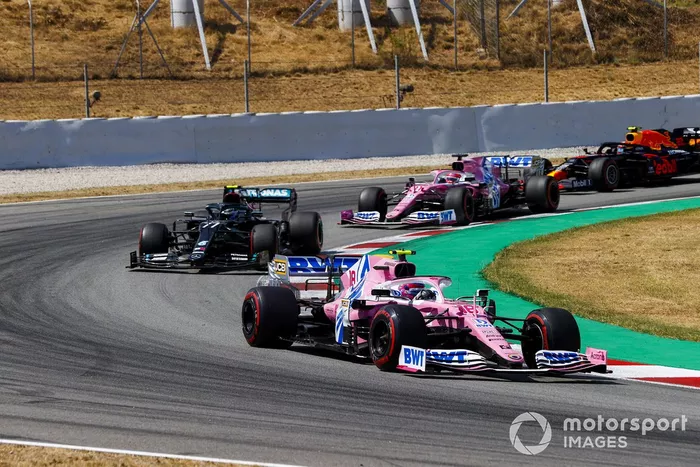 Lance Stroll, Racing Point RP20, Valtteri Bottas, Mercedes F1 W11 EQ Performance, Sergio Pérez, Racing Point RP20, Alex Albon, Red Bull Racing RB16