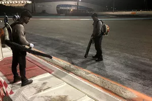 Des travaux sont effectués sur les vibreurs après la première journée