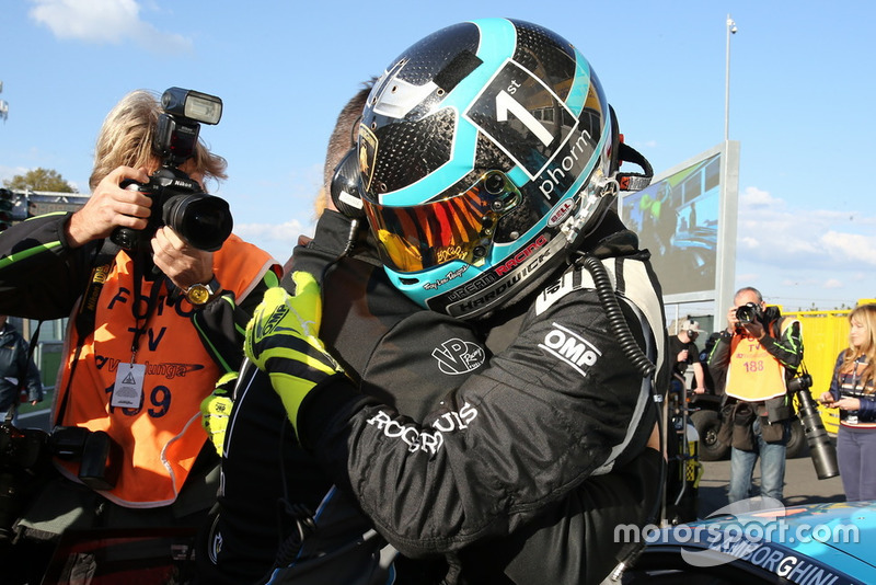 Ryan Hardwick, Dream Racing Motorsport celebrates his victory
