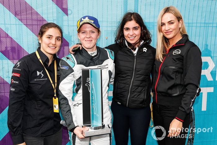Tatiana Calderon, DS TECHEETAH, Jamie Chadwick, NIO Formula E Team, Carmen Jorda, Nissan e.Dams con Alice Powell, Jaguar VIP
