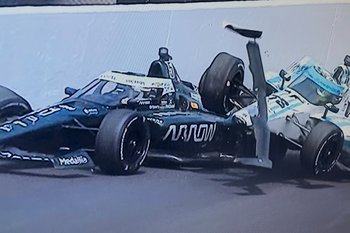 VIDEO: O'Ward y Canapino abandonan por choques al final de Indy 500 