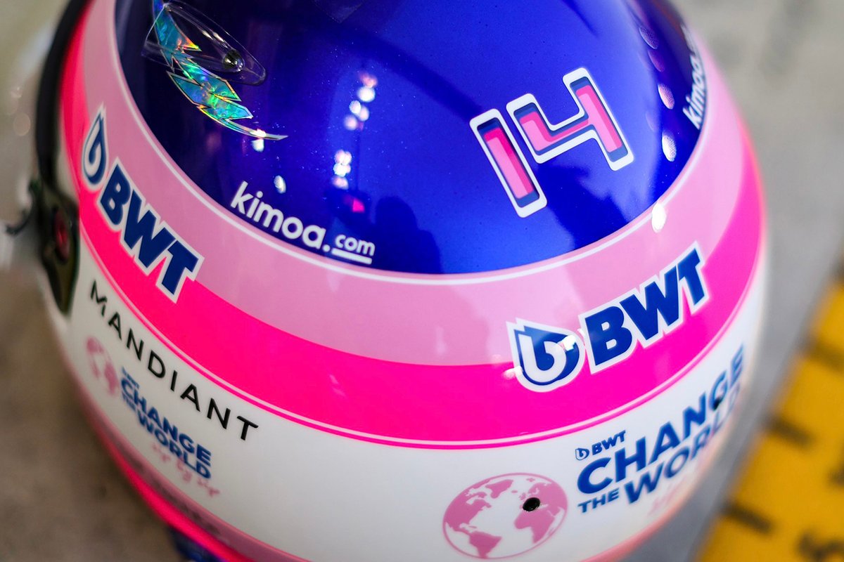 Alonso, ilk iki yarışta pembe kaskla yarışacak 1 Formula 1 Haberleri - F1 Puan Durumu Helmet of Fernando Alonso, Alpine F1 Team