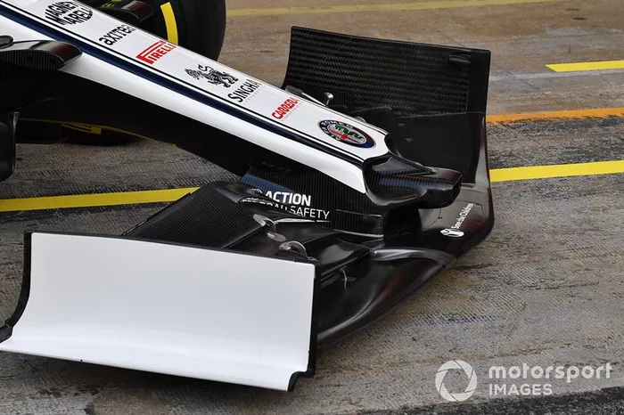 L'aileron avant de l'Alfa Romeo Racing C38