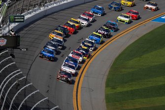Kyle Busch, Joe Gibbs Racing Toyota leads