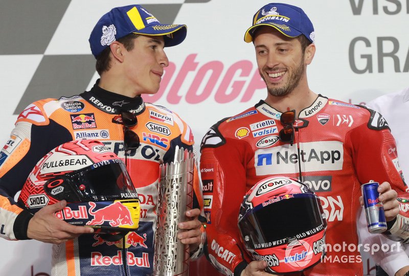 Podium: Marc Marquez, Repsol Honda Team, Andrea Dovizioso, Ducati Team