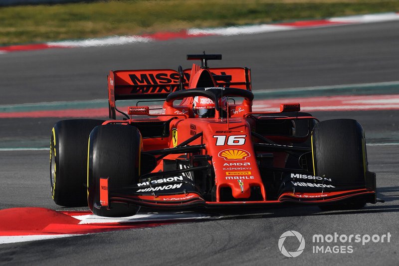 Charles Leclerc, Ferrari SF90 lifts a front wheel