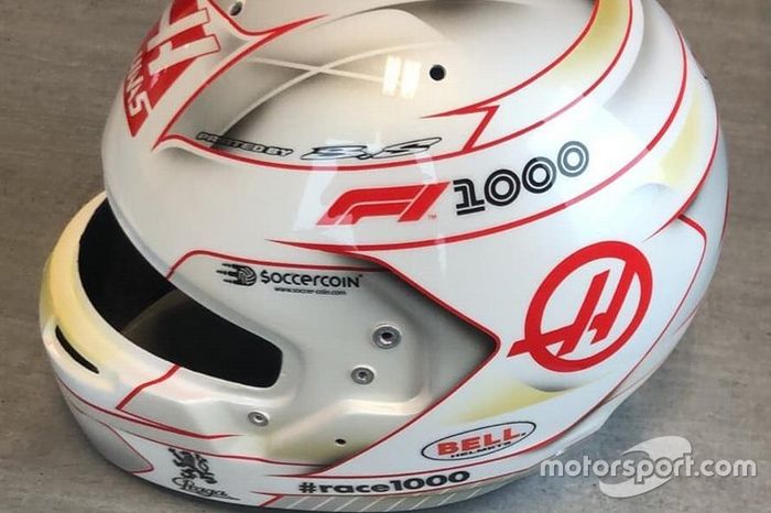 Casco de Romain Grosjean, Haas F1 Team, para el GP de China