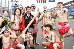 Ayao Komatsu, Team Principal, Haas F1 Team with traditional performers