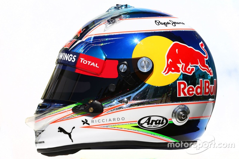 Il casco di Daniel Ricciardo, Red Bull Racing