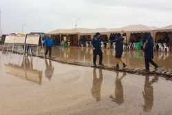 Inundación en el Bivouac en Oruro