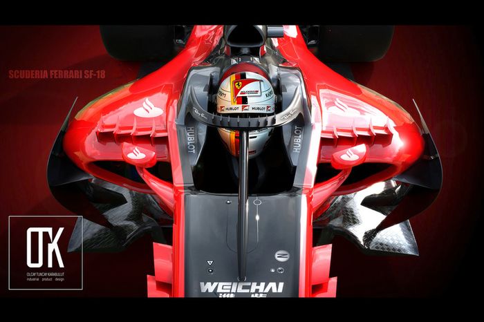 Diseño de concepto Halo Ferrari 2018