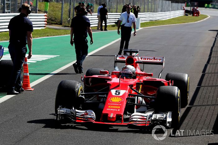 Sebastian Vettel, Ferrari en  parc ferme