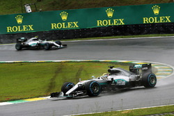 Lewis Hamilton, Mercedes AMG F1 W07 Hybrid leads team mate Nico Rosberg, Mercedes AMG F1 W07 Hybrid