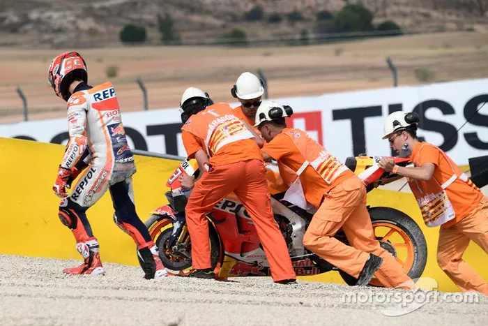 Marc Marquez, Repsol Honda Team crashes
