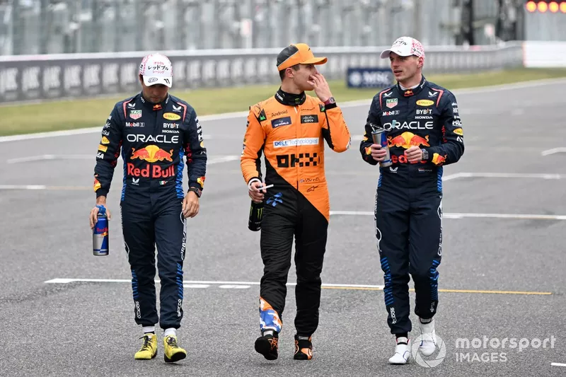 Max Verstappen, Red Bull Racing, Sergio Perez, Red Bull Racing, Lando Norris, McLaren F1 Team