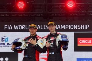 Podium: Winner Kalle Rovanpera, Jonne Halttunen, Toyota Gazoo Racing WRT Toyota GR Yaris Rally1