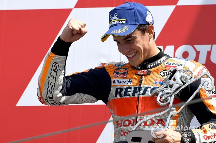 Podio: secondo posto Marc Marquez, Repsol Honda Team