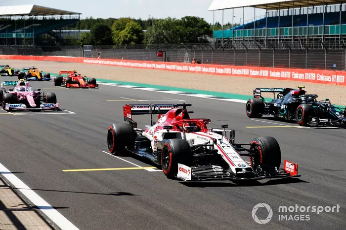 Kimi Raikkonen, Alfa Romeo Racing C39, Valtteri Bottas, Mercedes F1 W11, Lance Stroll, Racing Point RP20, Charles Leclerc, Ferrari SF1000, Carlos Sainz Jr., McLaren MCL35